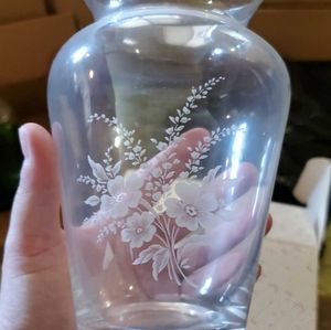 Avon Etched Glass Vase